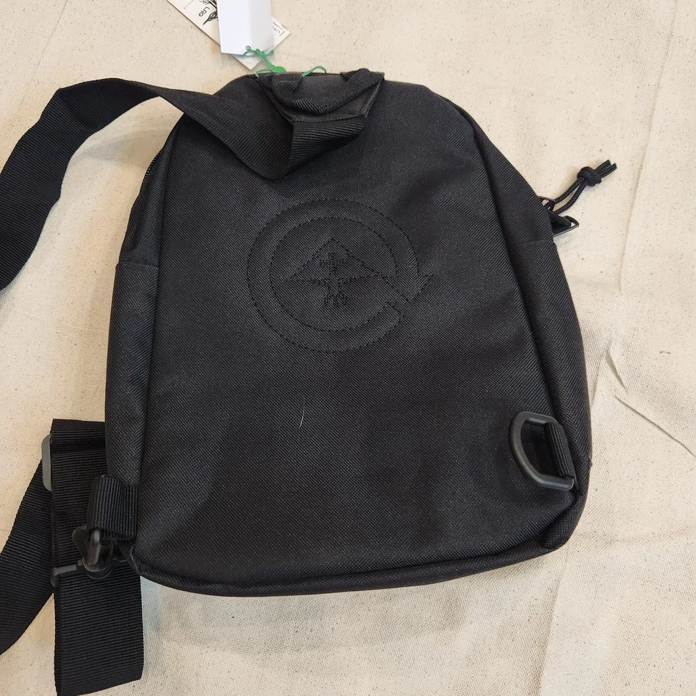 New LRG Lifted Research Group Lifecycle Sling Bag Black Crossbody Pack